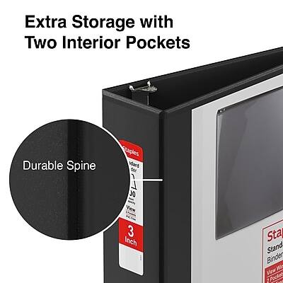 Extra Storage with Two Interior Pockets  
Durable Spine  
3 Inch Stand Binder View  
2 Pocket