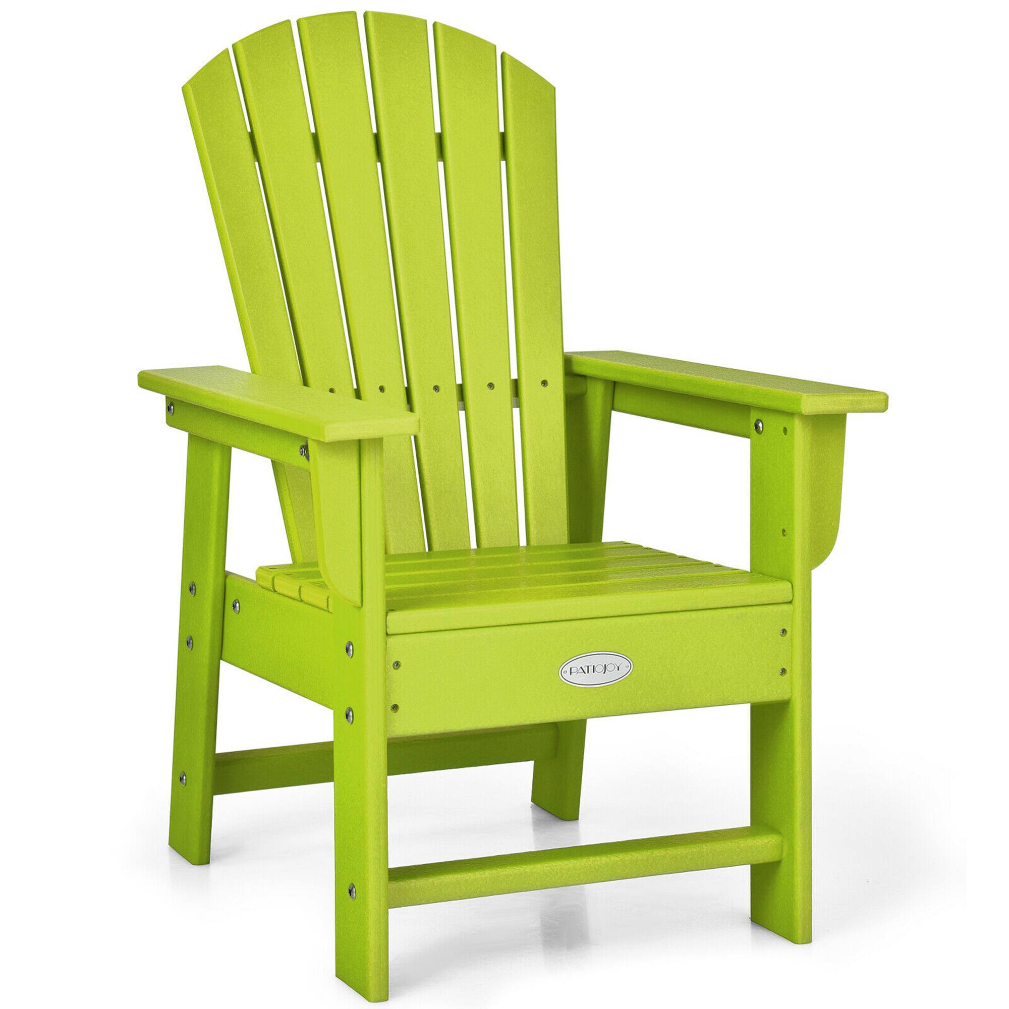 Alt View 4. Gymax - Gymax Set of 2 Kids Patio Adirondack Chair Armchair Weather Resistance Outdoor Chair Green - Green.