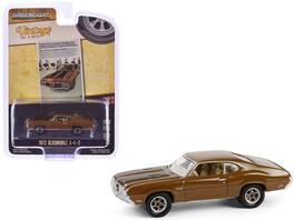 Greenlight - 1972 Oldsmobile 442 "The Complete Escape Machine" "Vintage Ad Cars" Series 11 1/64 - Brown with Black Stripes