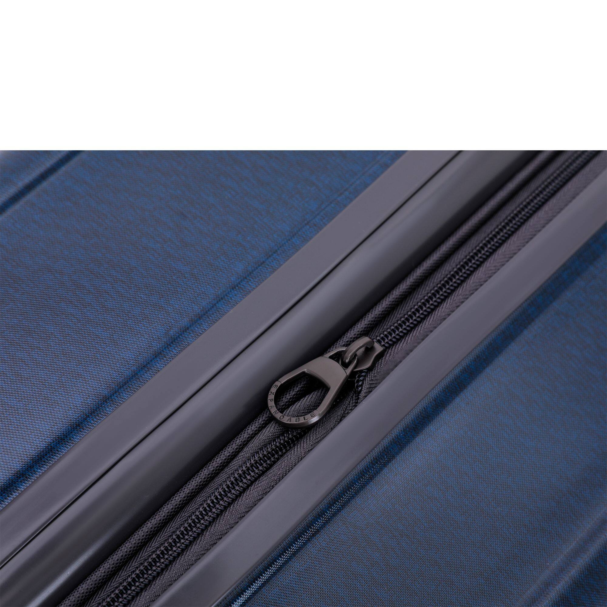 Alt View 5. Spyder - Spyder Rails 25 Inch Expandable Hardside Upright Suitcase with 360 Spinner Wheels, TSA Approved Lock - Carbon Blue.