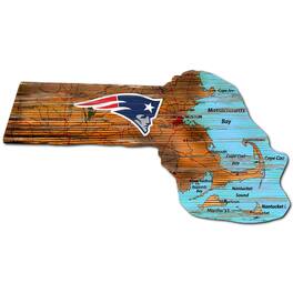 Fan Creations - 23.5" x 23.5" Distressed State with Logo Sign - Multicolor