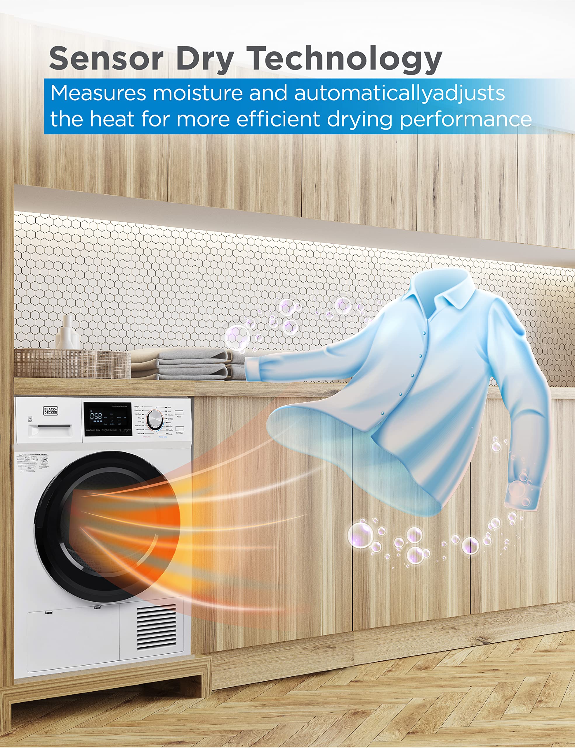 BLACK+DECKER 2.65-cu ft Portable Electric Dryer (White) in the Electric  Dryers department at