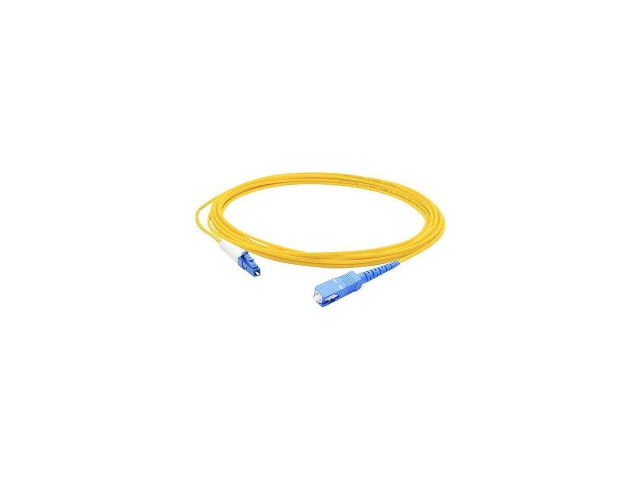 Alt View 1. AddOn - THIS IS A 3M LC (MALE) TO SC (MALE) YELLOW SIMPLEX RISER-RATED FIBER PATCH CABLE.