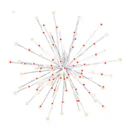 Celebrations - LED Red/White Starlight Burst Deluxe 16 in. Hanging Decor - Red | White