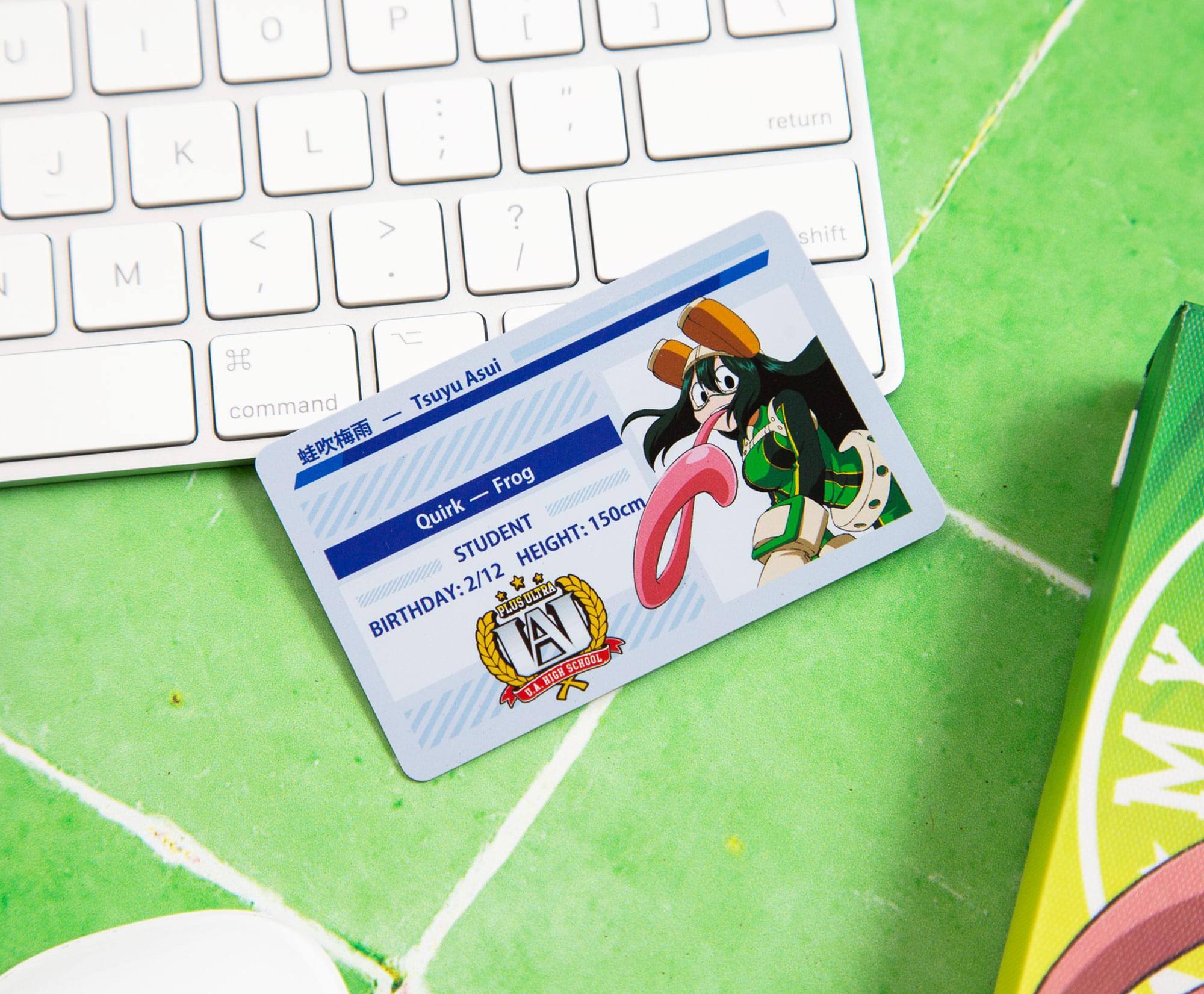 U J I K O L P : ; [ "1 I ] I return I M > ? < shift / I L H Asui command Tsuyu |  - Frog  
BIRTHDAY: 2/12  
STUDENT  
HEIGHT: 150cm  
HEIGHT: 150cm  
LA RIGN SCHOOL U.A.  
PLUSULTRA  
PLUSULTRA