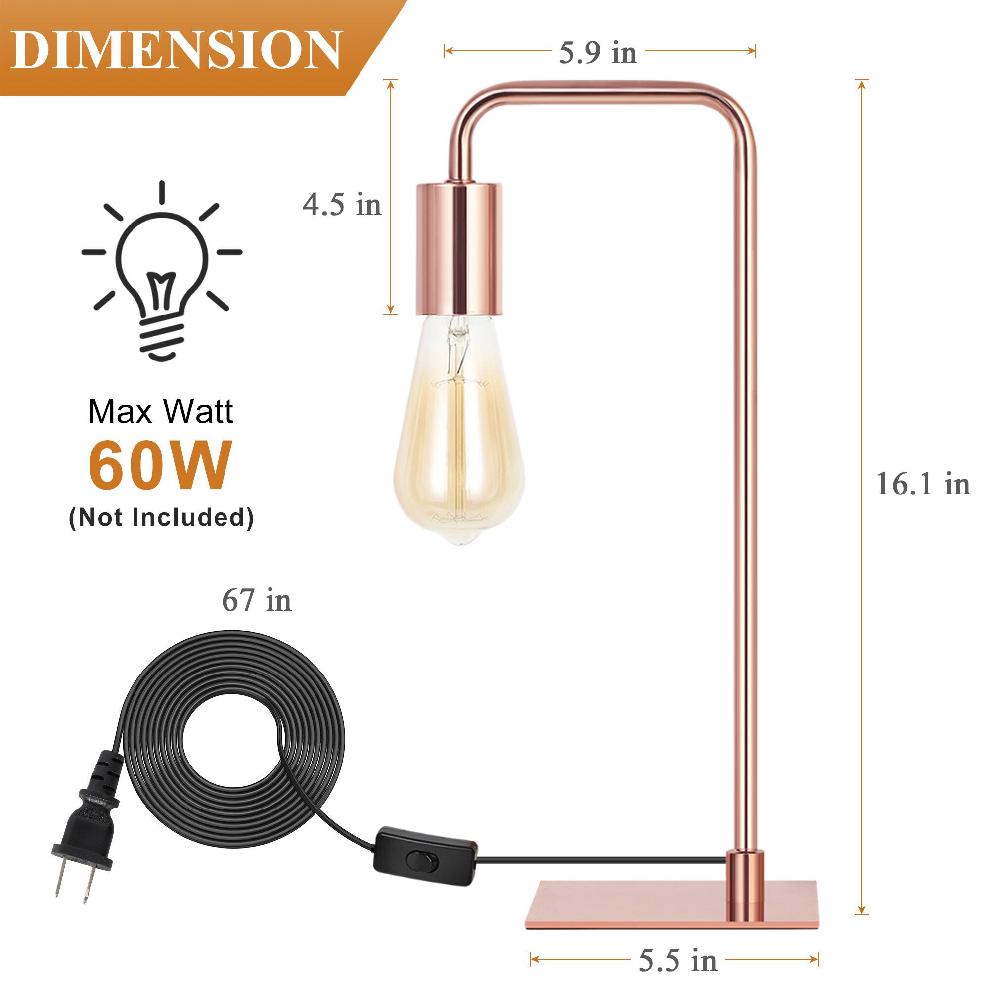 DIMENSION  
5.9 in x 4.5 in  
Max Watt 60W (Not Included)  
16.1 in x 67 in x 5.5 in