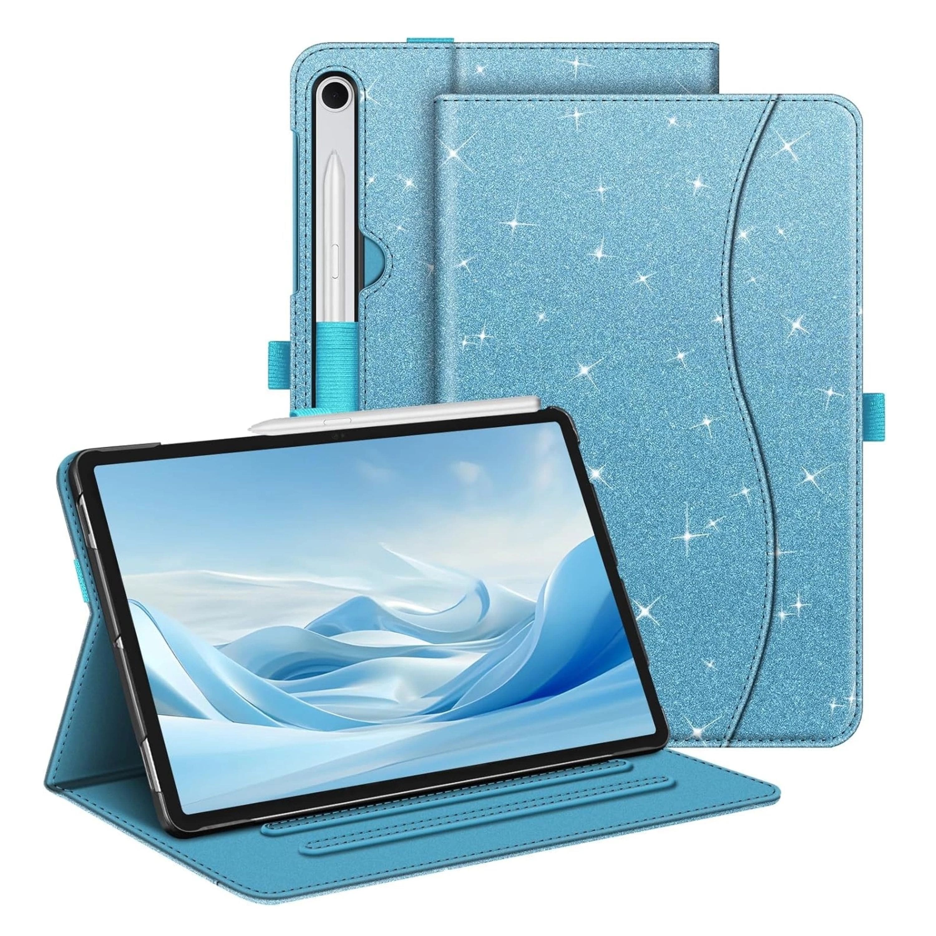 Kitcheniva - Multi-Angle Viewing Stand Case For Samsung Galaxy Tab S10 Lite/ Tab S10 FE - Glittering Blue price history on PriceWatchPro