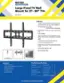 BEST BUY essentials Large Fixed TV Wall Mount for 37 - 90" TVs BE-MLFX
Features:
- Supports up to 165 lbs. (75 kg), mounting your large TV to the wall with confidence
- TV Screen Size: 37 to 90 in. (93.9 to 228.6 cm) diagonal
- Mounts the TV only .9 in. (2.2 cm) from the wall
- TUV certified
- Can be installed on wood studs (two studs, either 16 in. or 24 in. on center) or concrete walls
- Grants access to ports behind the TV
- Prevents accidental tip-overs
- Easily remove your TV using handy locking cords
- Low profile hugs the wall
- Backed by Best Buy
- 9 in. (2.28 cm) Included
- Best Buy essentials Large Fixed TV Wall Mount for 37 - 90" TVs
- Wall Mount Template
- Installation hardware
- TV hardware bag
- Installation Guide
- 90" TVs
- Product Specifications
- Warranty: 1 year limited
- Dimensions HxWxD 16.9 x 27.1 x 9 in. (43 x 68.8 x 2.2 cm)
- Net weight 4.37 (1.98 kg)
- Maximum TV weight 165 lbs. (75 kg)
- Screen size 37 to 90 in. (93.9 to 228.6 cm) diagonal
- www.bestbuy.com/bestbuyessentials