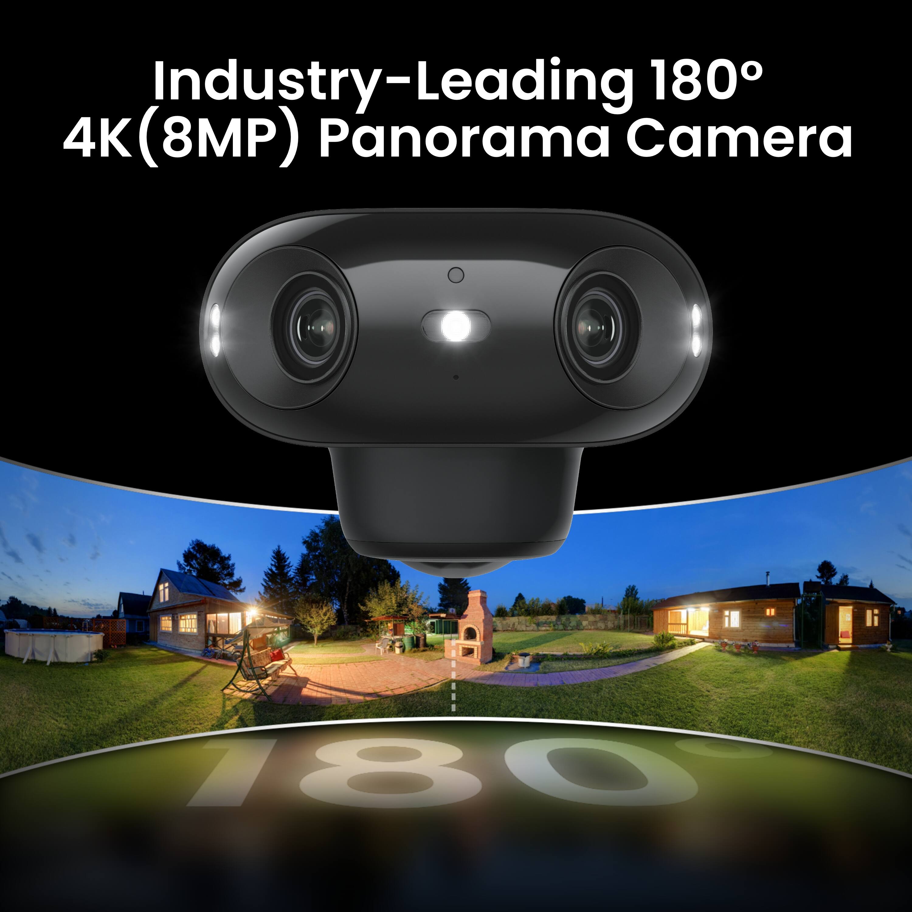 Industry-Leading 180° 4K(8MP) Panorama Camera