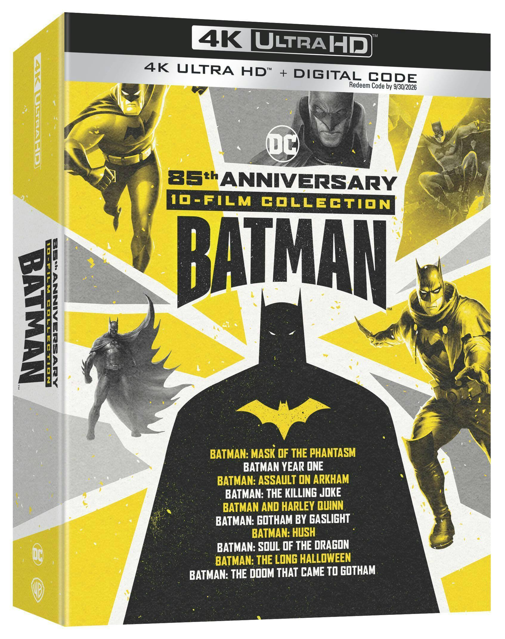 Angle. Batman: 85th Anniversary 10-Film Collection   - 4K Blu-Ray.