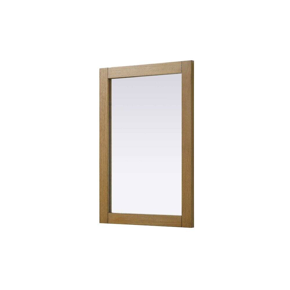 Alt View 3. Elegant Kitchen and Bath - Noah Wooden Rectangle Mirror 22 x 32 in Honey Teak - Honey Teak.