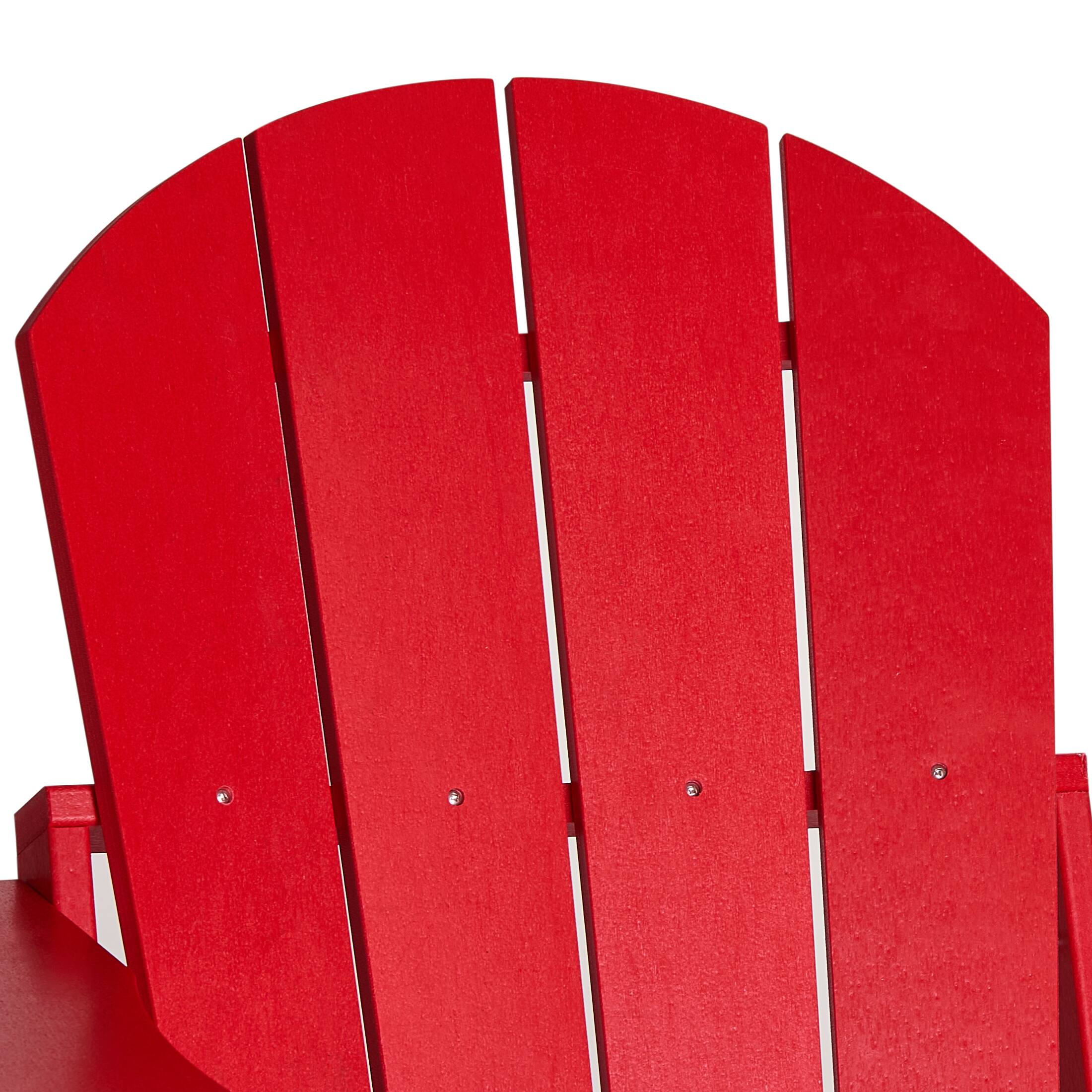 Alt View 7. WestinTrends - WestinTrends Malibu Outdoor HDPE Folding Poly Adirondack Chairs (Set of 4) - Red.