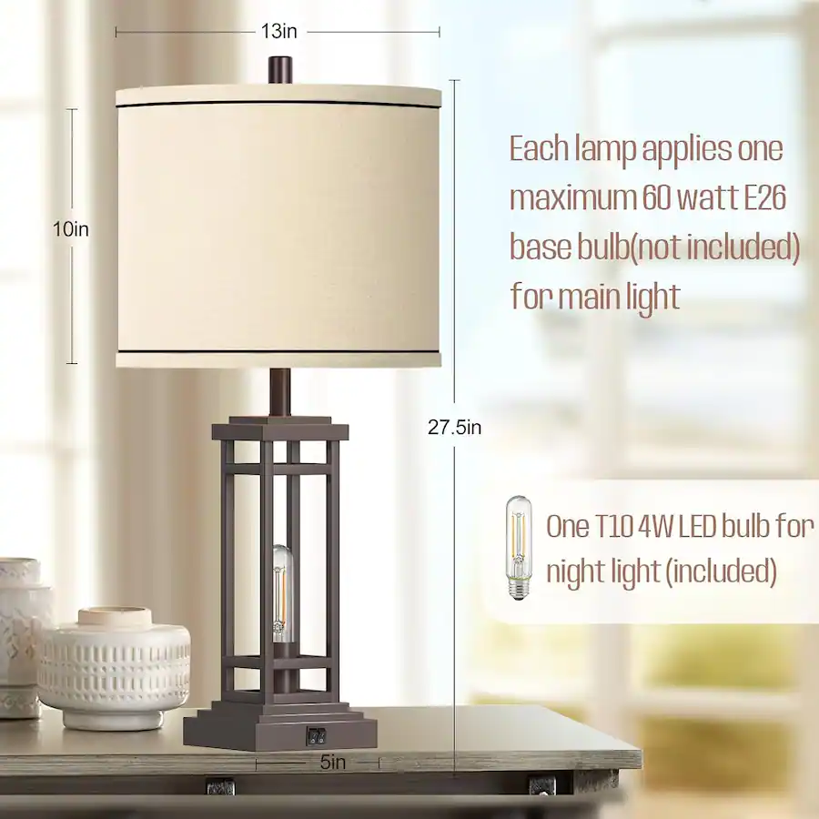 Farm Table Format partphoner Tall Farmhouse Table Lamps Brown - Best Buy