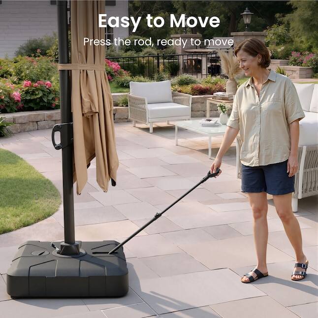 Easy to Move  
Press the rod, ready to move