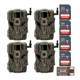 Stealth Cam - Fusion X 26MP Trail Camera (AT&T, 4-Pack) with 32GB SD Card Bundle