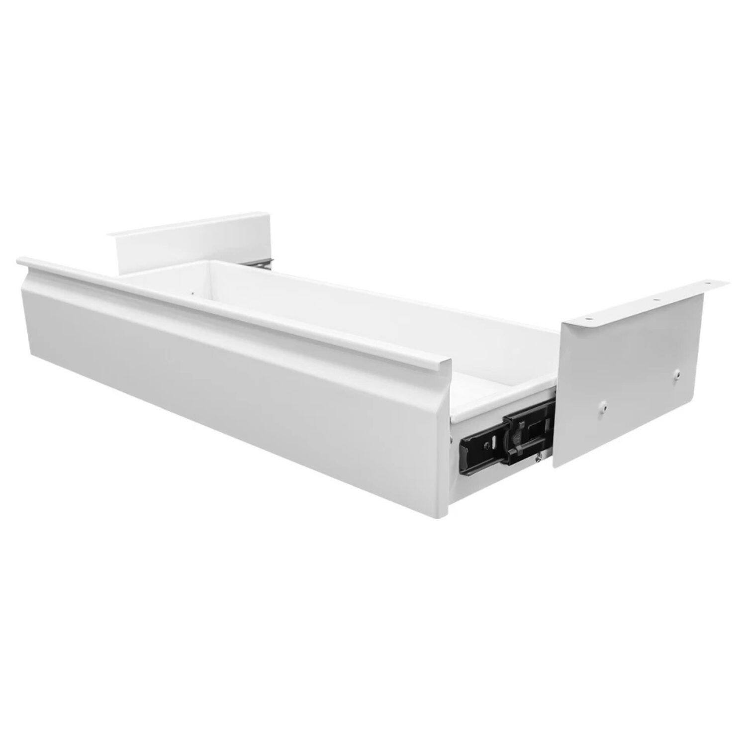 Alt View 4. Home Collection - 22" White Slide-Out Desk Drawer Organizer Tray – Under Desk Office Storage - White.