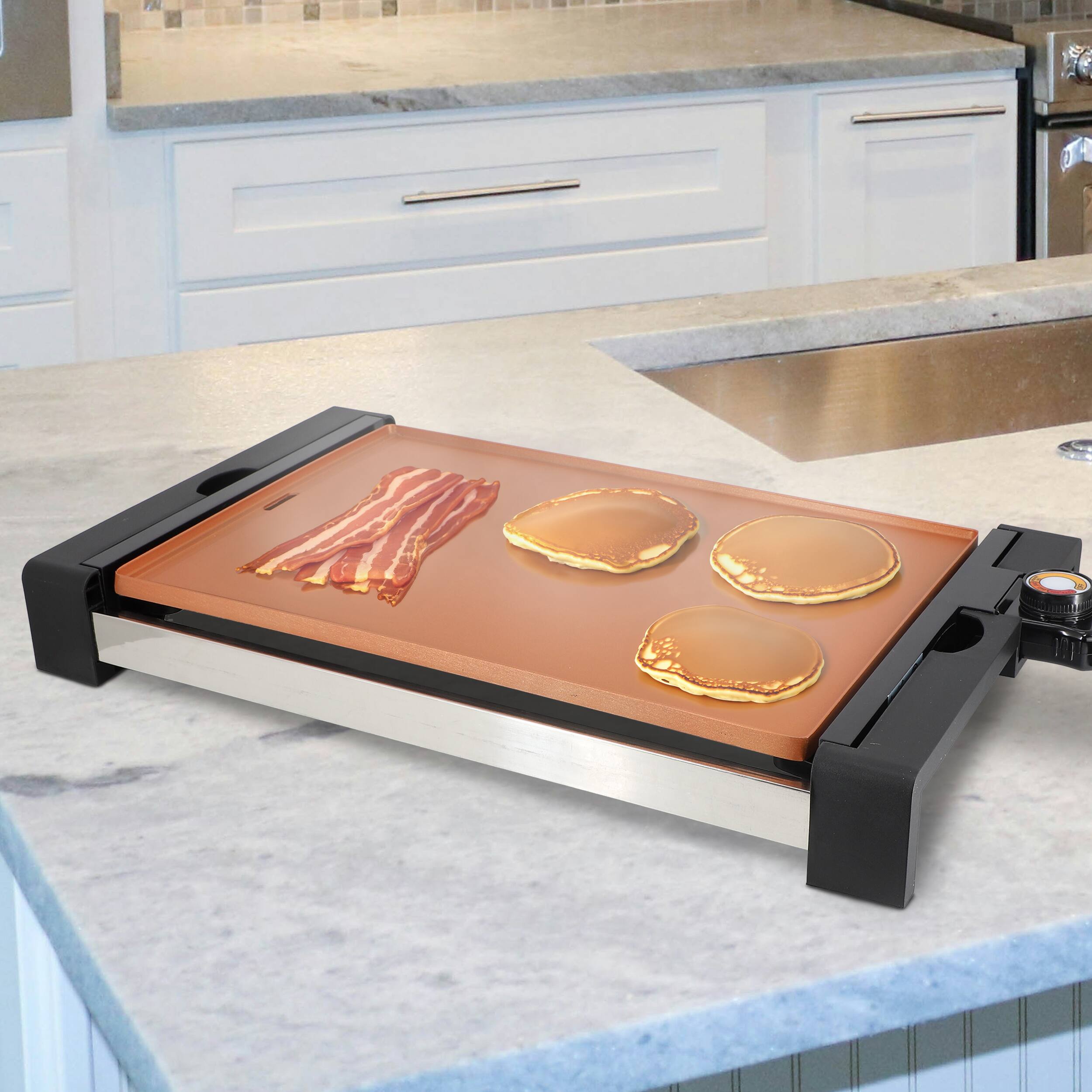 Alt View 5. MegaChef - MegaChef 21.63 Inch Copper Electric Grill with Non-Stick Coating - Copper.