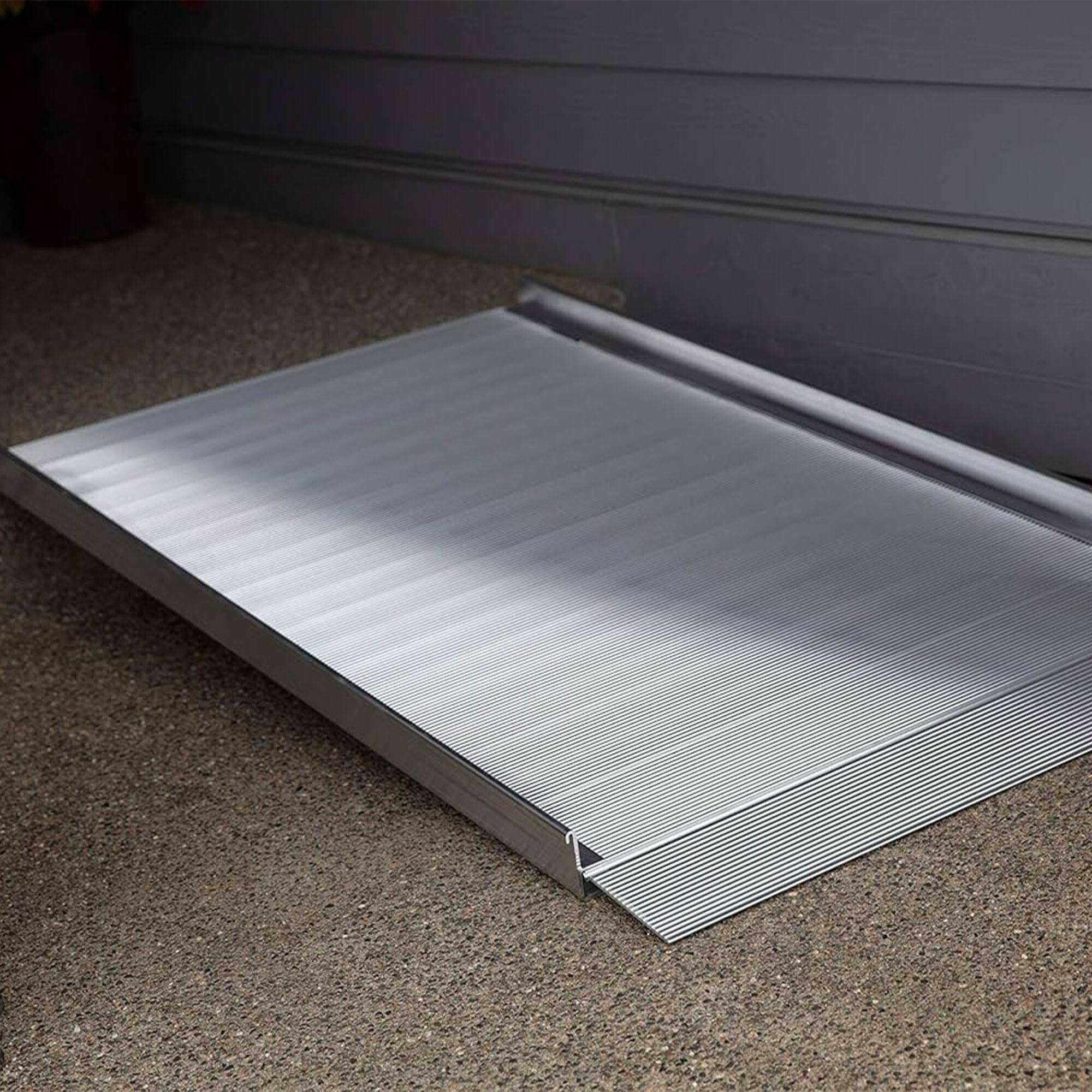 Alt View 7. EZ-ACCESS - EZ-ACCESS GATEWAY 3G 4 Foot Solid Surface Aluminum Portable Wheelchair Ramp - Grey.