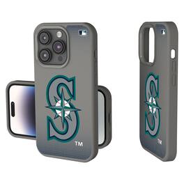 Keyscaper - MLB - Seattle Mariners Linen Logo iPhone Soft Touch Case - 14 - Gray