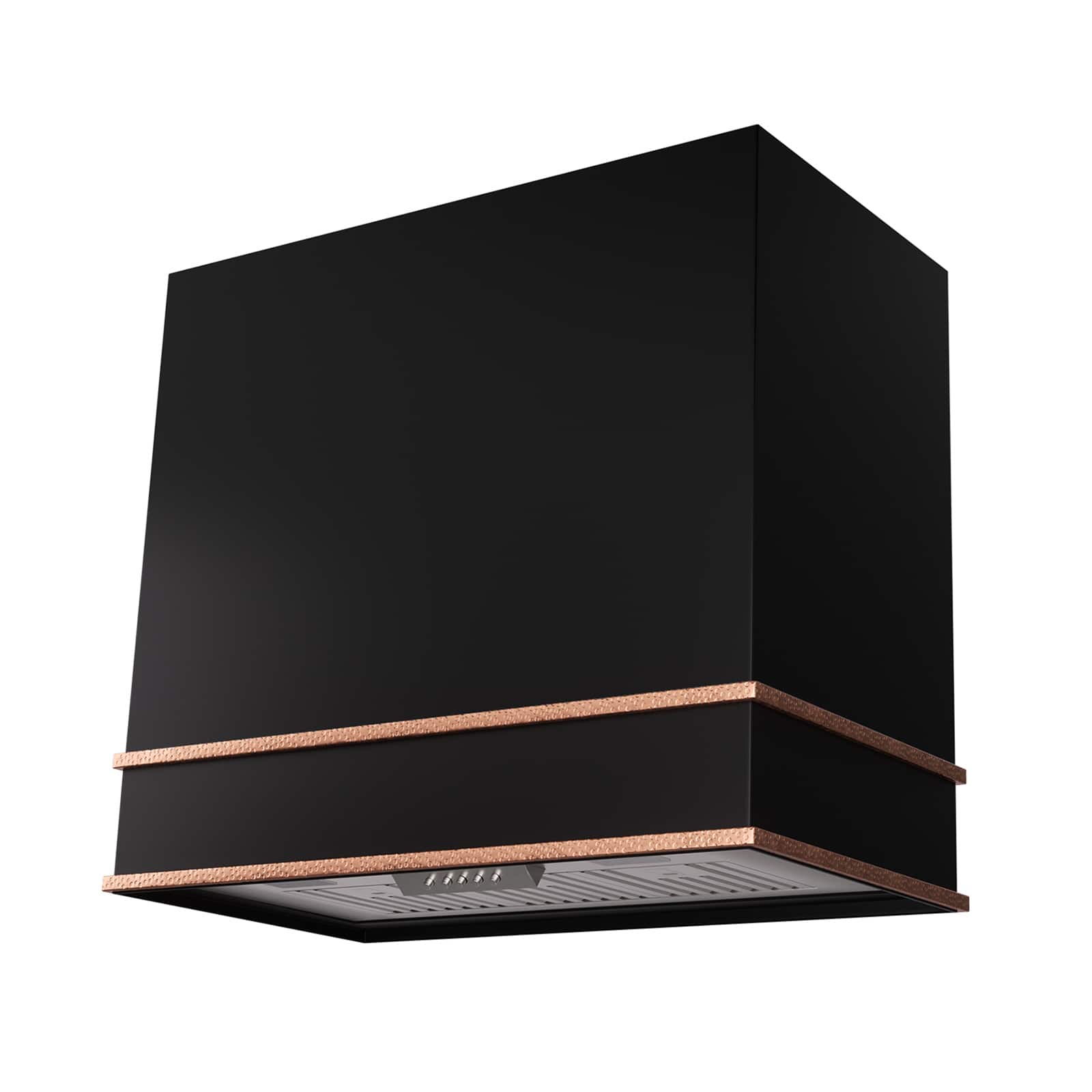 Akicon - 36 inches - Externally Vented - Wall Range Hood - Black with Copper