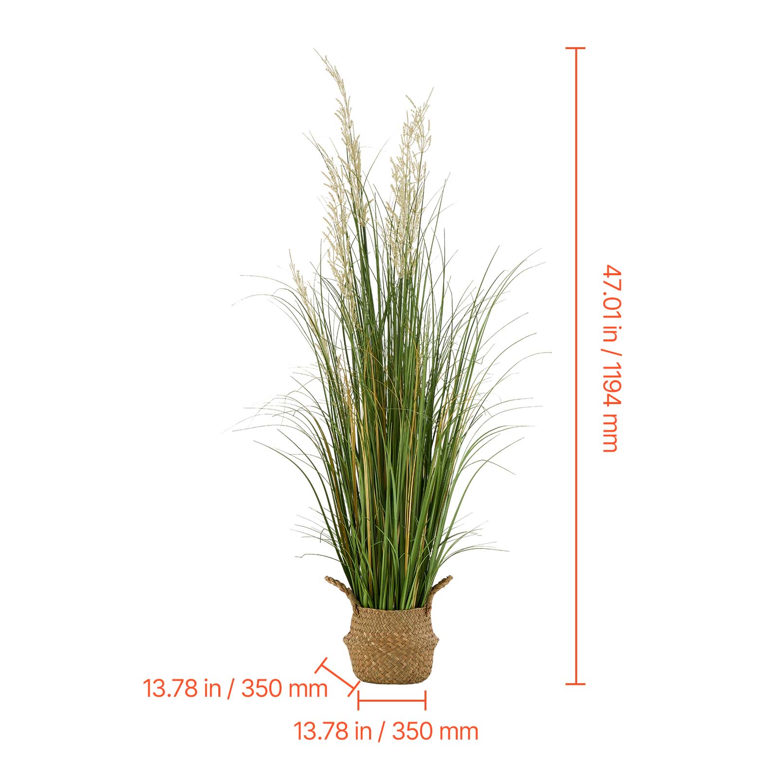 47.01 in / 47.0 in / 1194 mm  
13.78 in / 350 mm  
13.78 in / 350 mm