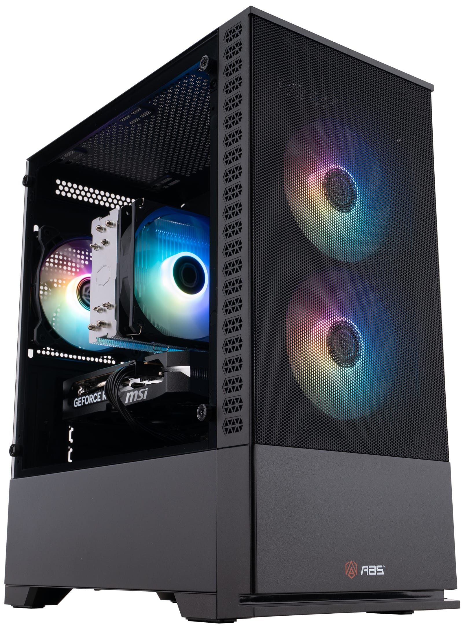 ADVANCED BATTLESTATIONS - ABS Cyclone Aqua Gaming PC - Windows 11 - Intel Core i7-14700F - GeForce RTX 5060 - 32GB DDR5 6000 - 1TB M.2 SSD - Black