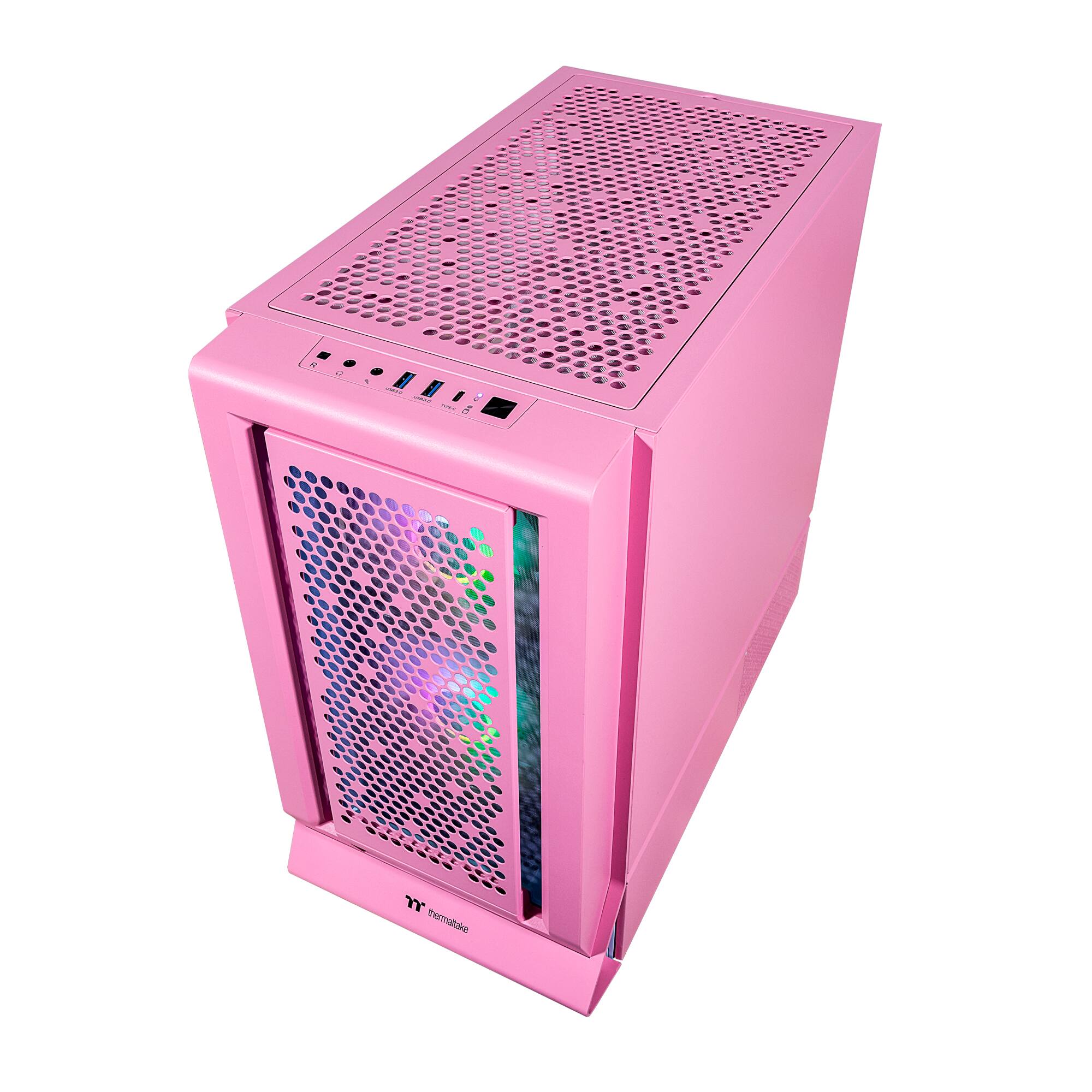 Alt View 7. Velztorm - Velztorm Pink Fultix Custom Gaming Desktop (Ryzen 5 5500, 32GB, 1TB SSD + 1TB HDD, RTX 5060, Win 11 Pro ) - Rose Pink.