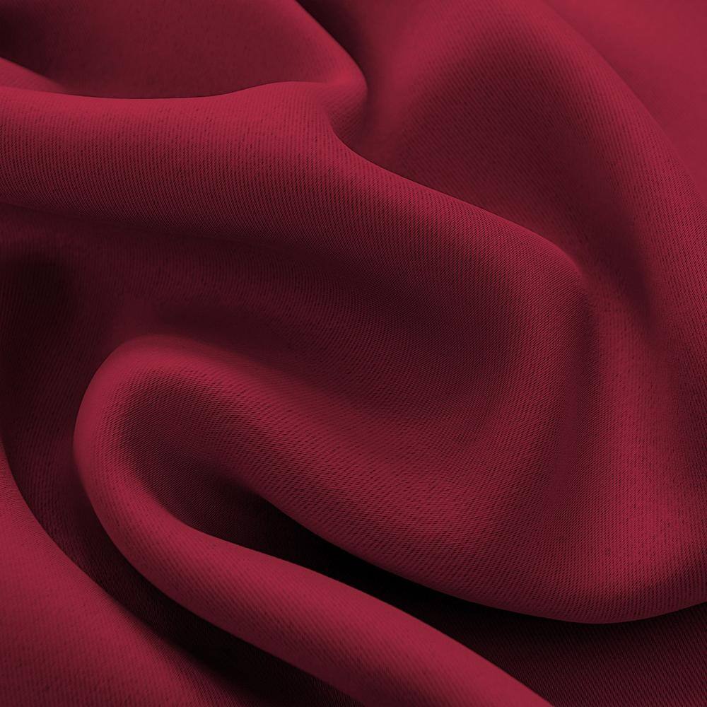 Left. RT Designers Collection - Olivia Gray Anchorage Blackout Grommet Single Curtan Panel - 54x90" Red - Red.
