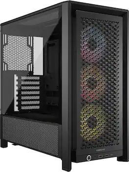 CORSAIR - FRAME 4000D RS ARGB ATX Mid-Tower PC Case - Black