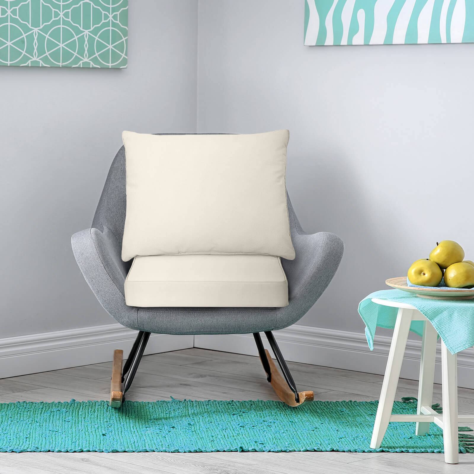 Alt View 3. Gymax - Gymax 2PCS Deep Seat Chair Cushion Pads Set Indoor/Outdoor w/ Rope Belts Beige - Beige.