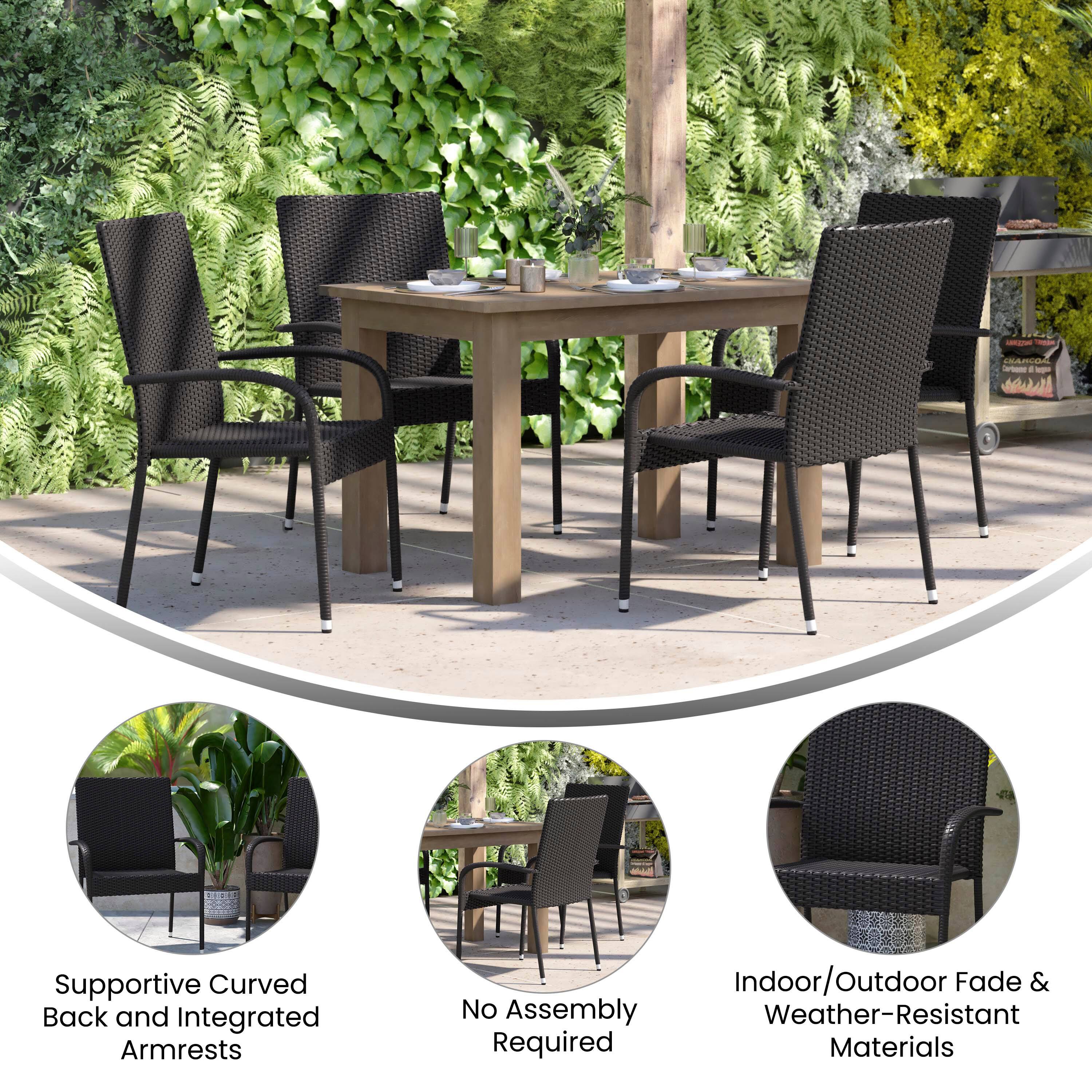 - Supportive Curved Back and Integrated Armrests
- No Assembly Required
- Indoor/Outdoor Fade & Weather-Resistant Materials