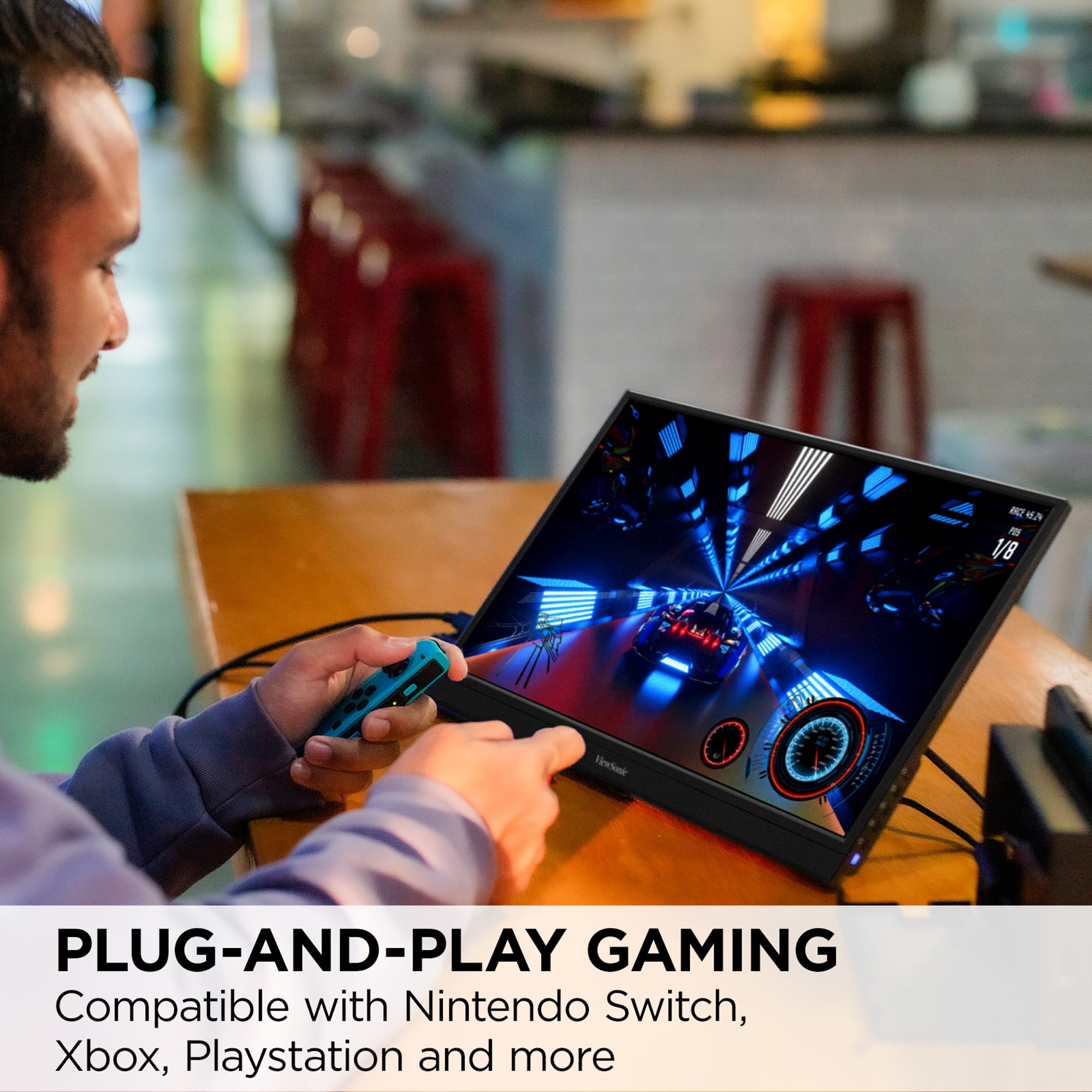 Plug-and-Play Gaming: Compatible with Nintendo Switch, Xbox, Playstation and more.