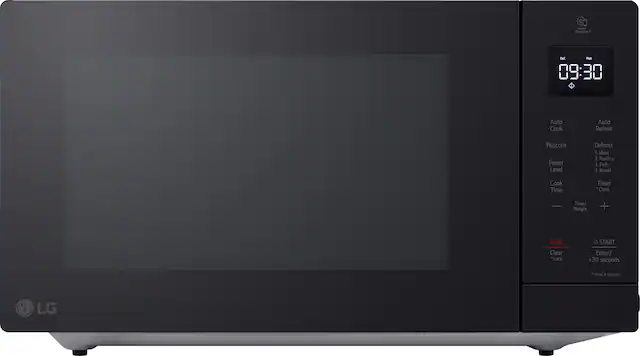 Smart Diagnosis
Defrost
09:30
Auto Cook
Auto Reheat
Popcorn
Power Level
Defrost
1. Meat
2. Poultry
3. Fish
4. Bread
Cook Time
Timer
Clock
Time/Weight
+
STOP
Clear
*Lock
START
Enter/
+30 seconds
Hold 3 seconds
*L-
LG