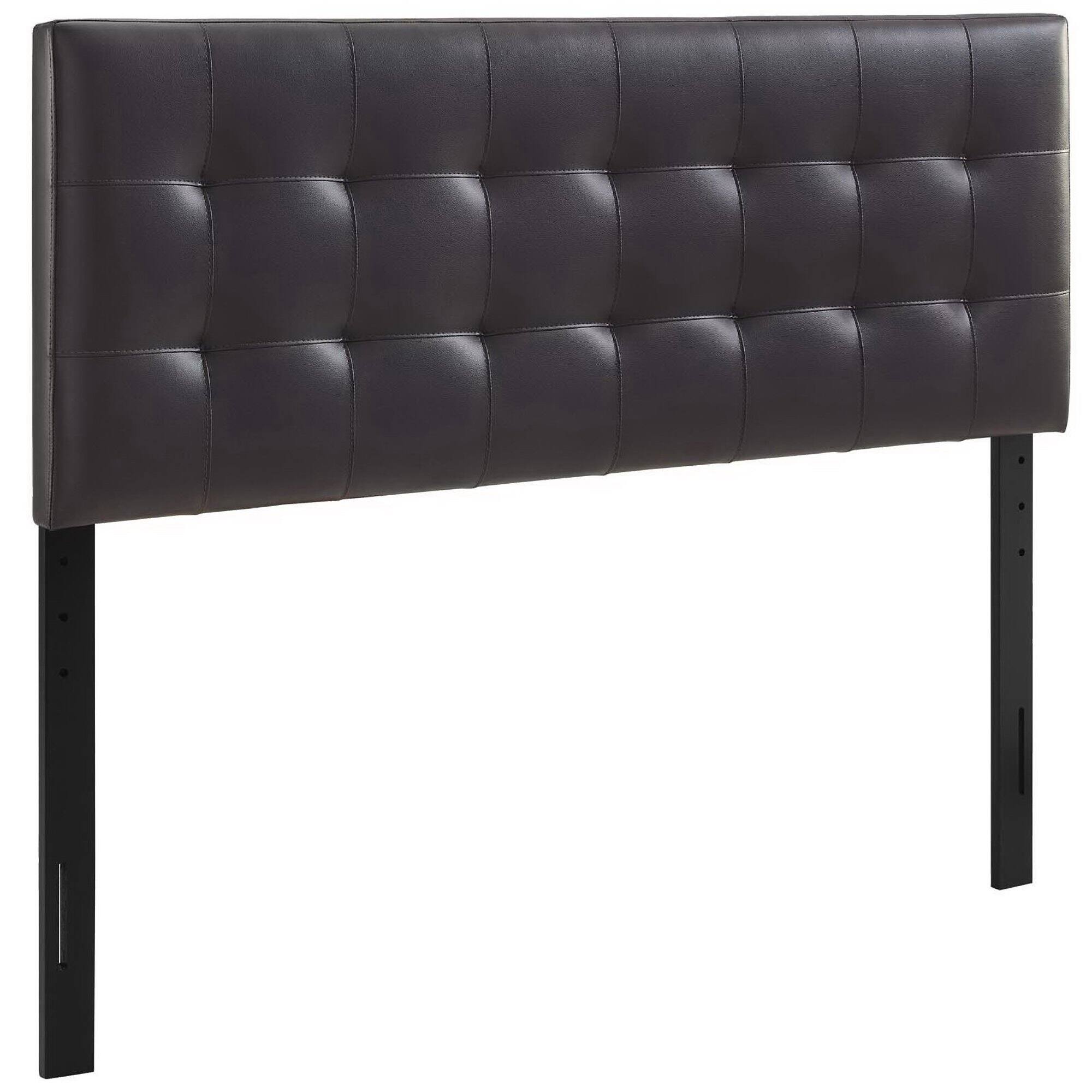 Lily Upholstered Vinyl Queen Headboard by Modway - Brown