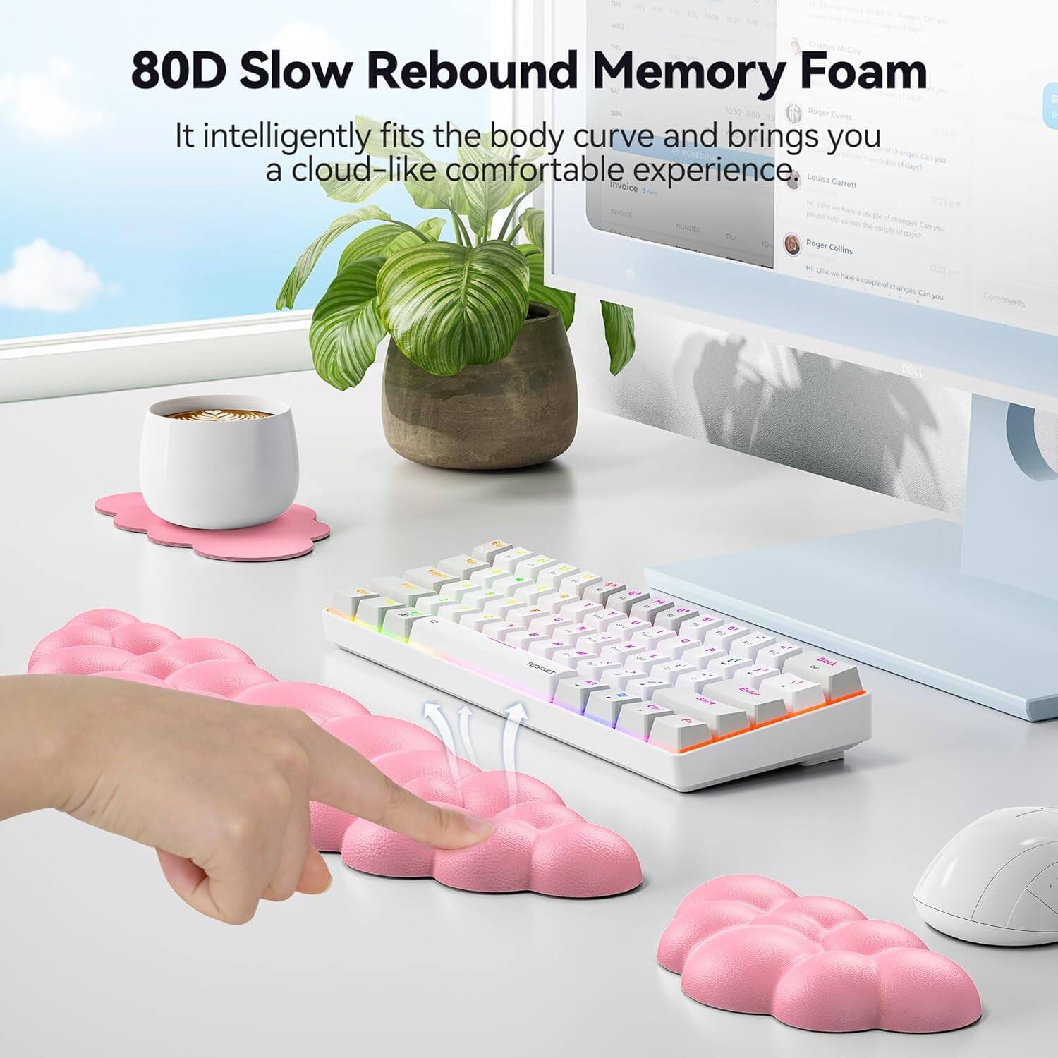 80D Slow Rebound Memory Foam  
It intelligently fits the body curve and brings you a cloud-like comfortable experience  
Louisa Carrett  
Roger Collins