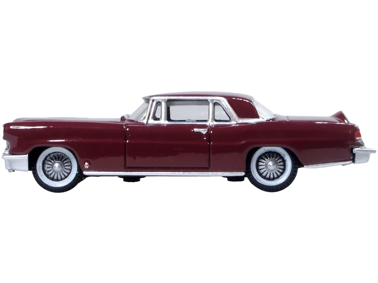 Angle. Oxford Diecast - 1956 Lincoln Continental Mark II Dark Red 1/87 (HO) Scale Diecast Model Car by Oxford Diecast - Dark Red.