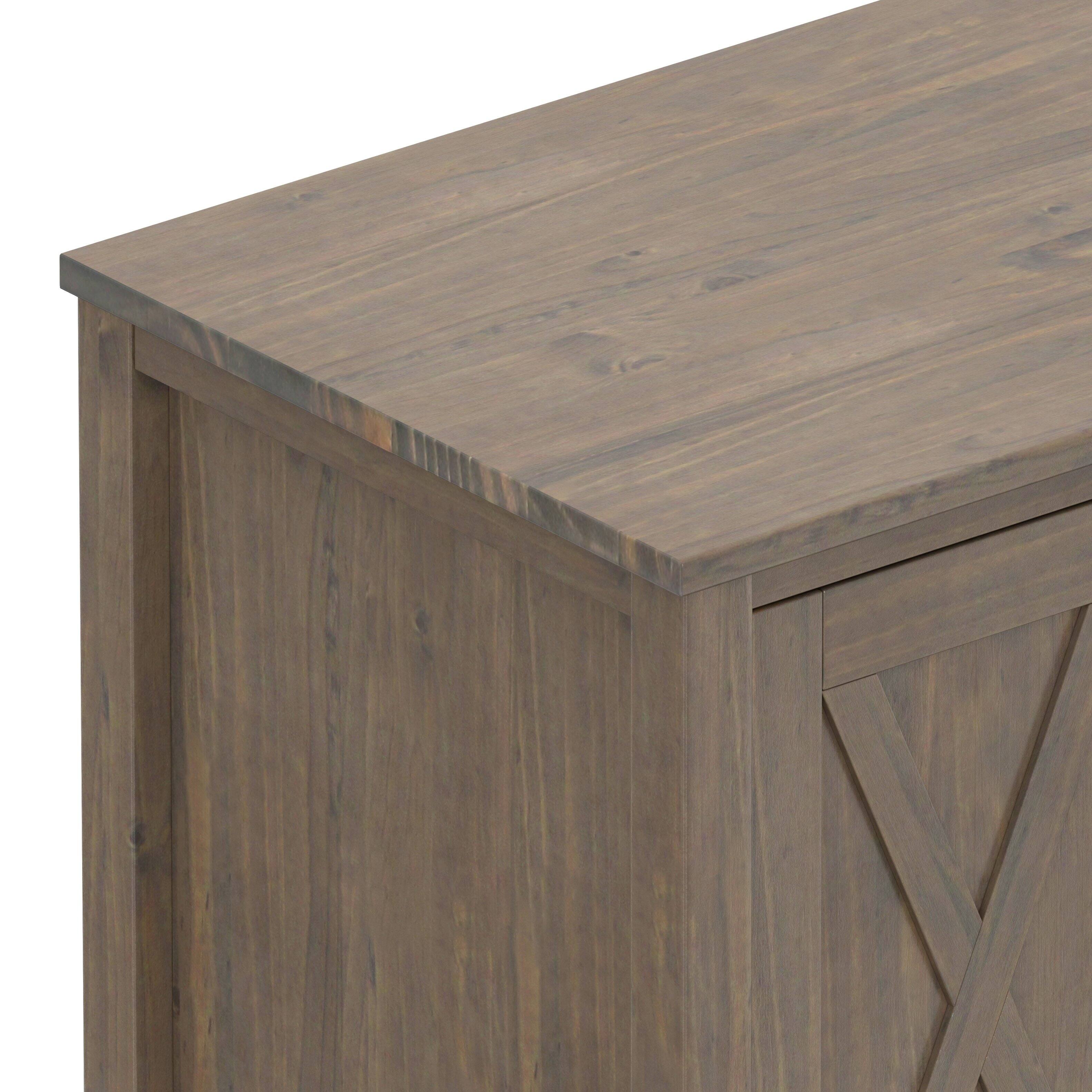 Alt View 4. Simpli Home - Ela SOLID WOOD 72 inch Wide Transitional TV Media Stand - Smoky Brown.