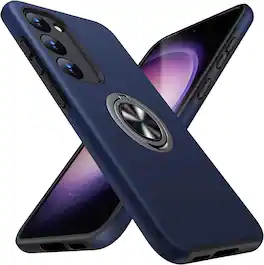 Entronix - Protective Case for Samsung Galaxy S23 FE with 360° Kickstand - Navy