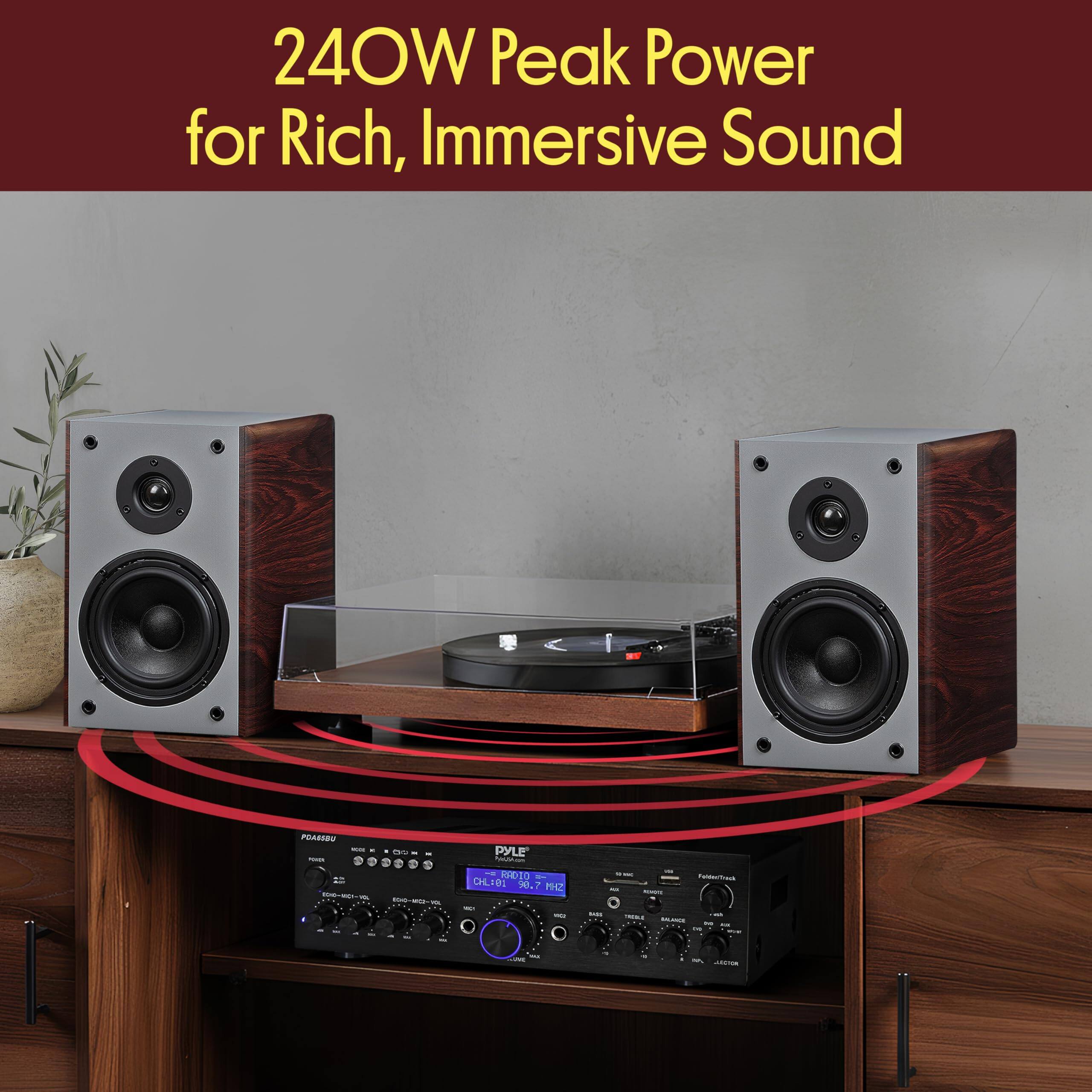 240W Peak Power for Rich, Immersive Sound