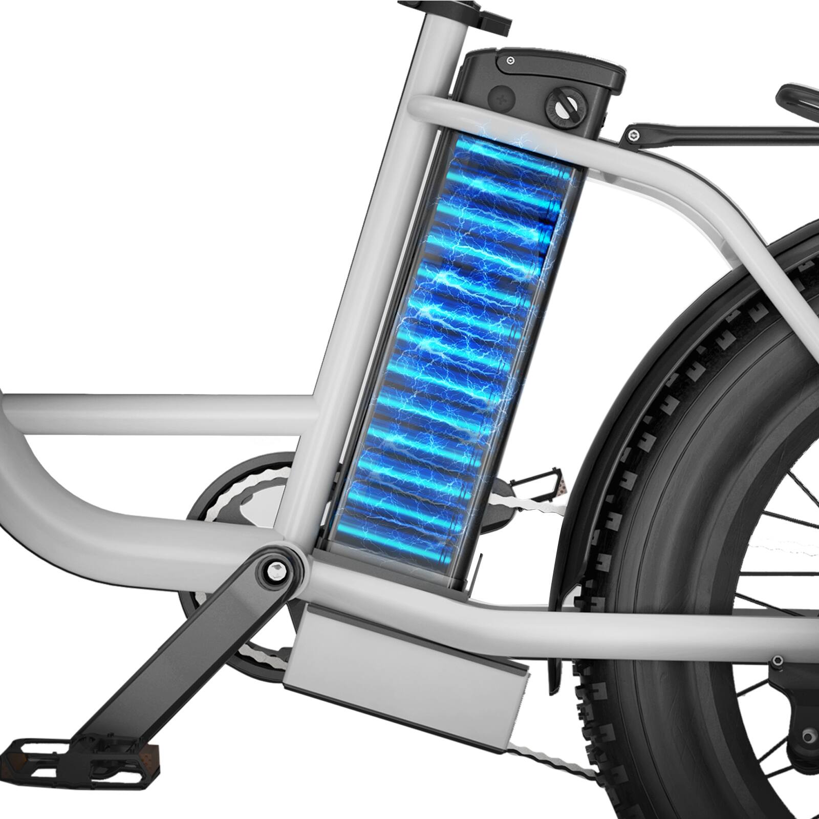 Alt View 11. HiBoy - EX6 Electric Bike w/ 75 mi Max Operating Range & 25 mph Max Speed - White.