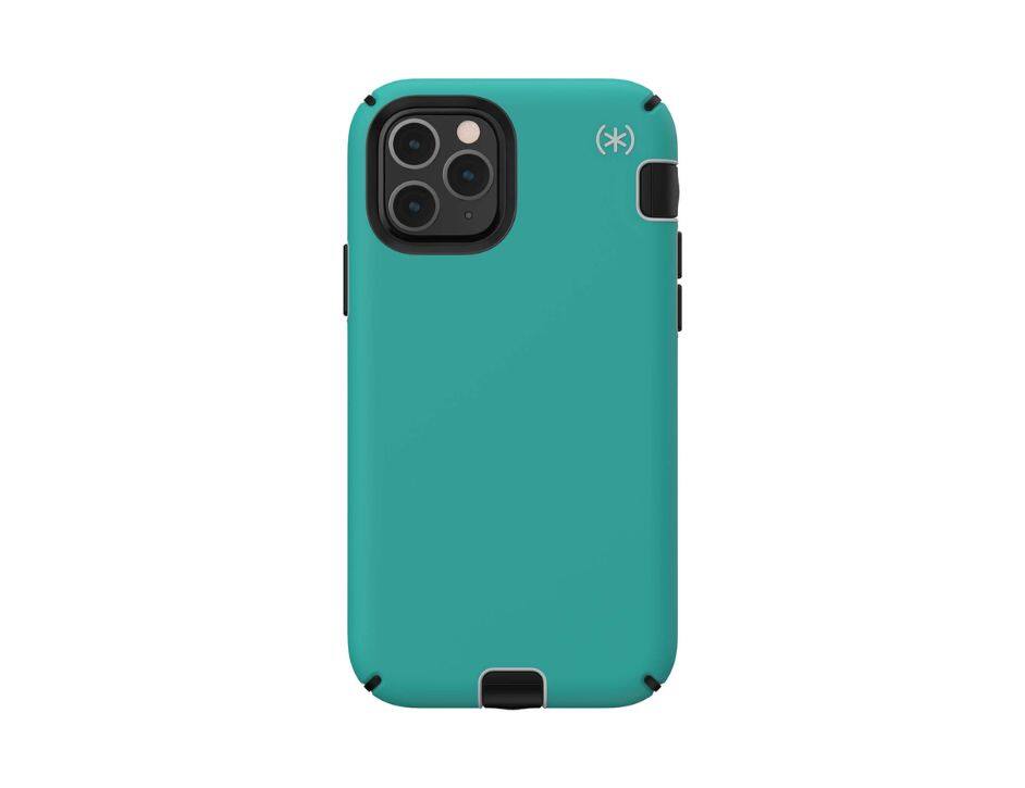 Angle. Speck - Speck Presidio Sport Case for iPhone 11 Pro Max | Color: Jet Ski Teal - Jet Ski Teal.