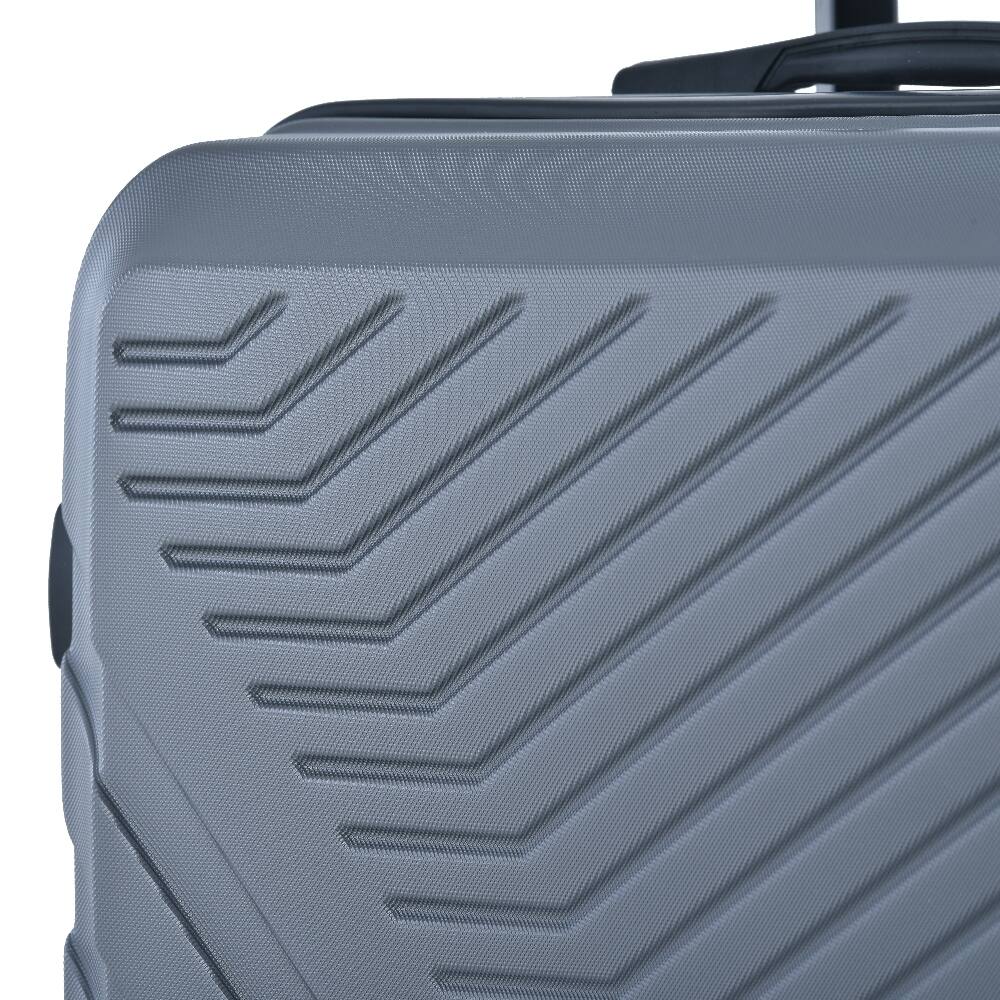 Alt View 9. Ropilly - Ropilly 3 Piece Luggage Set ABS Hard Shell Suitcase Set with Spinner Wheels Gray - Gray.