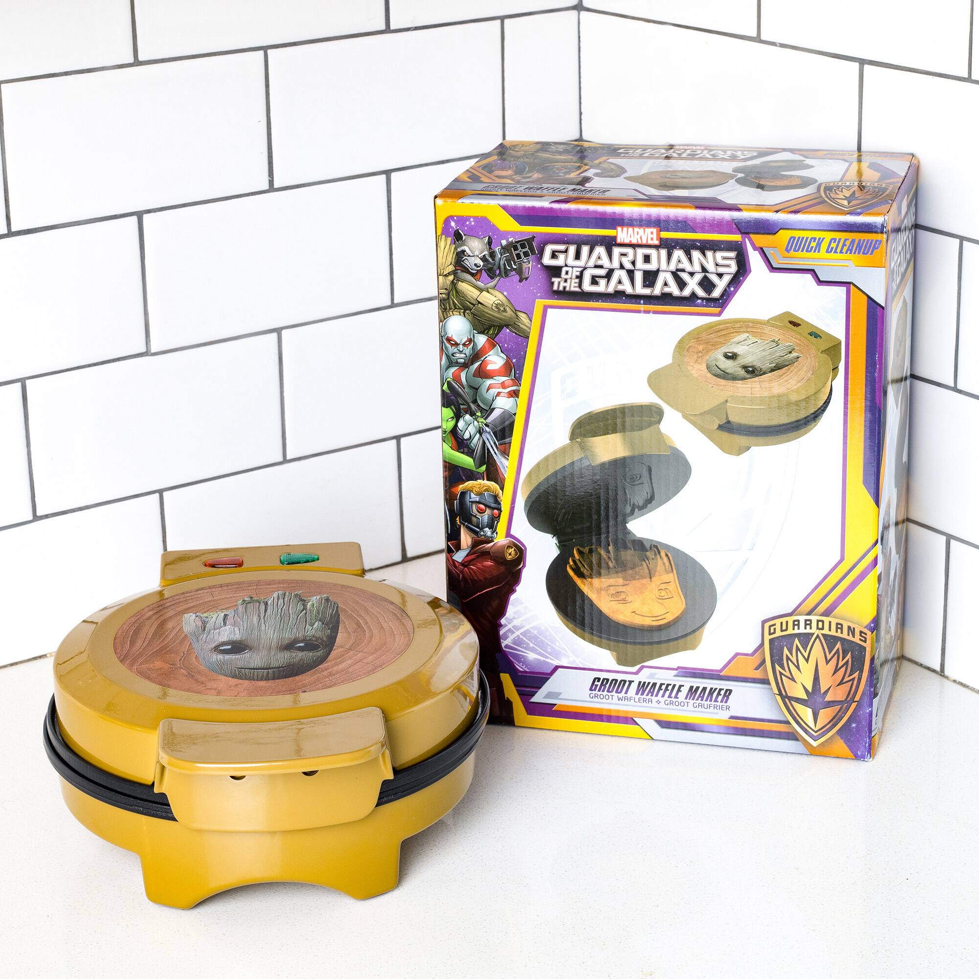 Alt View 14. Uncanny Brands - Marvel Groot Waffle Maker - Yellow.