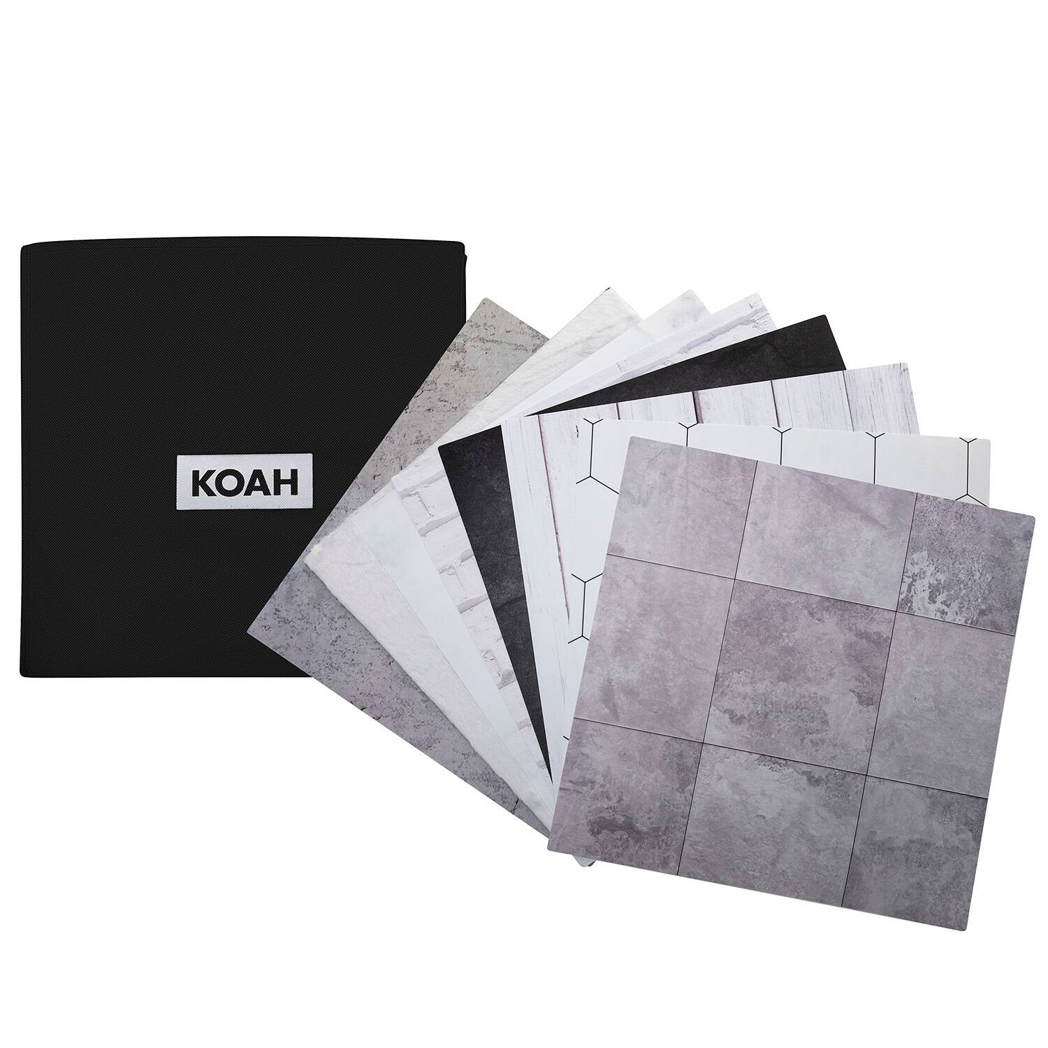 Left. Koah - Koah Photography Backdrop Boards with Tote Bag (13 x 13-Inch Set with 7 Designs).