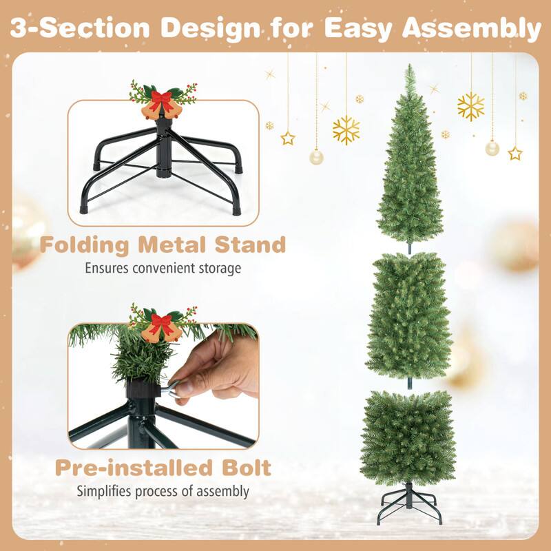 3-Section Design for Easy Assembly

Folding Metal Stand Ensures convenient storage

Pre-installed Bolt Simplifies process of assembly