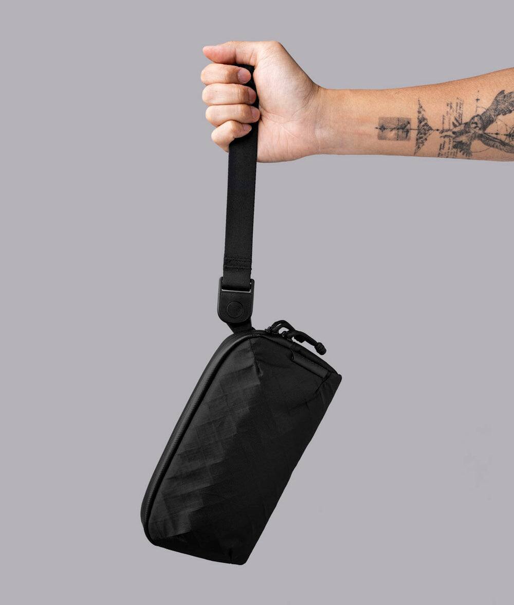 Alt View 4. ALPAKA - Flight Pouch Pro Travel Clutch Phone Bag, RFID Passport Holder Crossbody Pouch, Wristlet, YKK AquaGuard - Black Ultradyne 100D.