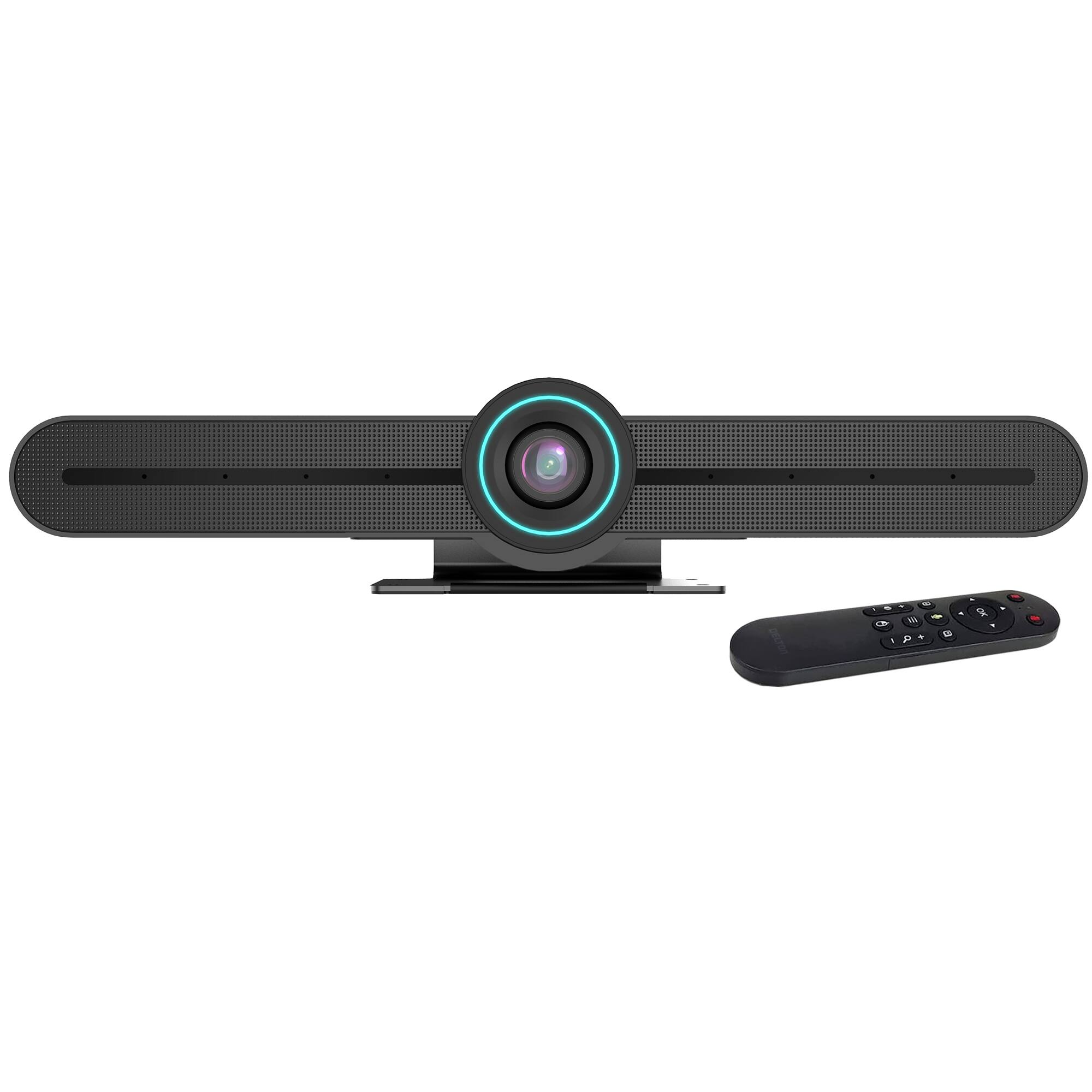 Delton - C75 4K PTZ Video Bar Webcam with Mic & Speakers - Black