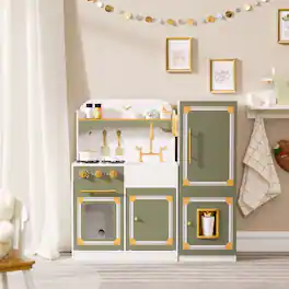 Teamson Kids - Versailles Deluxe Play Kitchen, Olive Green