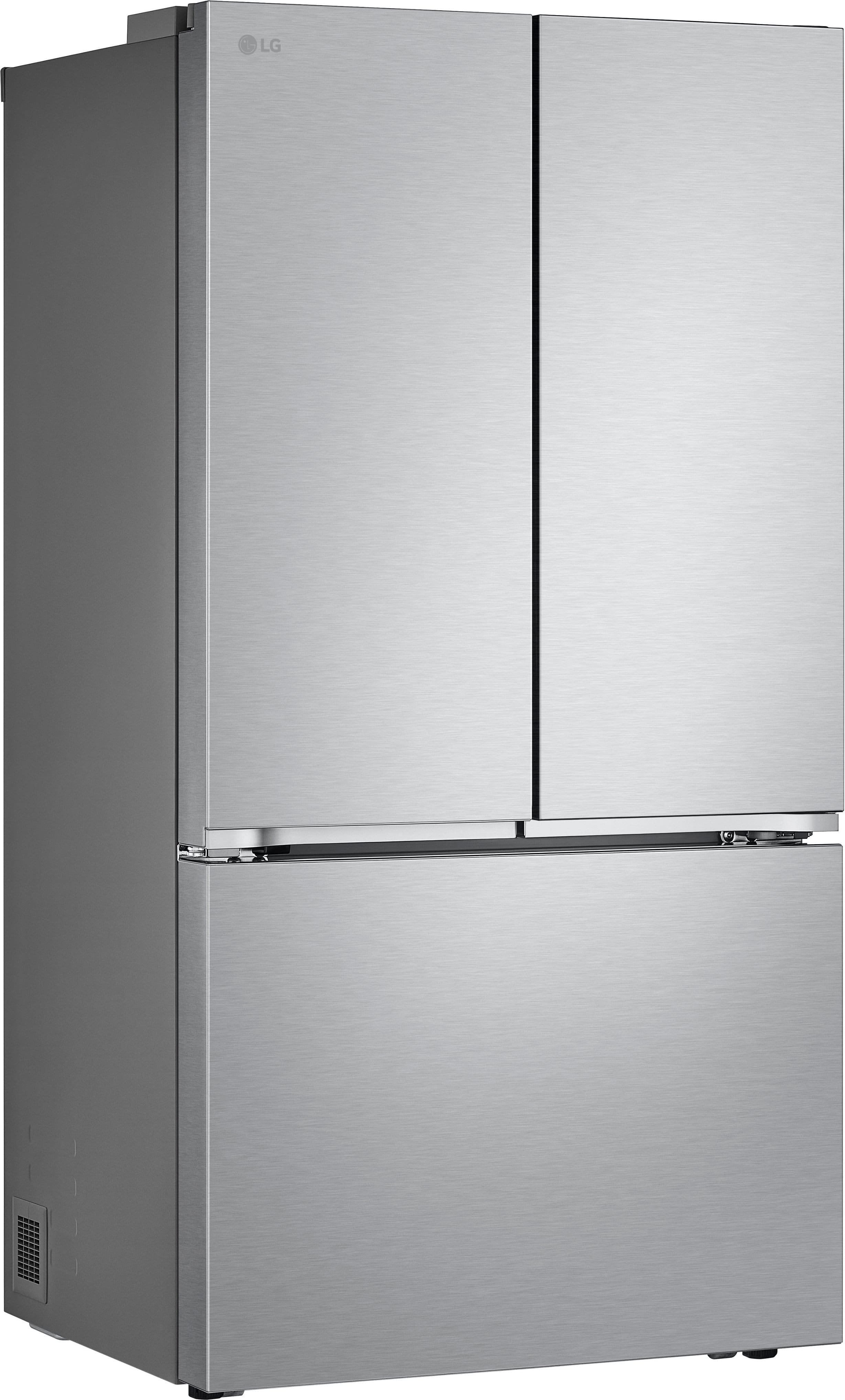 Back. LG - Counter-Depth MAX 25.1 Cu. Ft. French Door Smart Refrigerator with Zero Clearance Hinge System - PrintProof Stainless Steel.