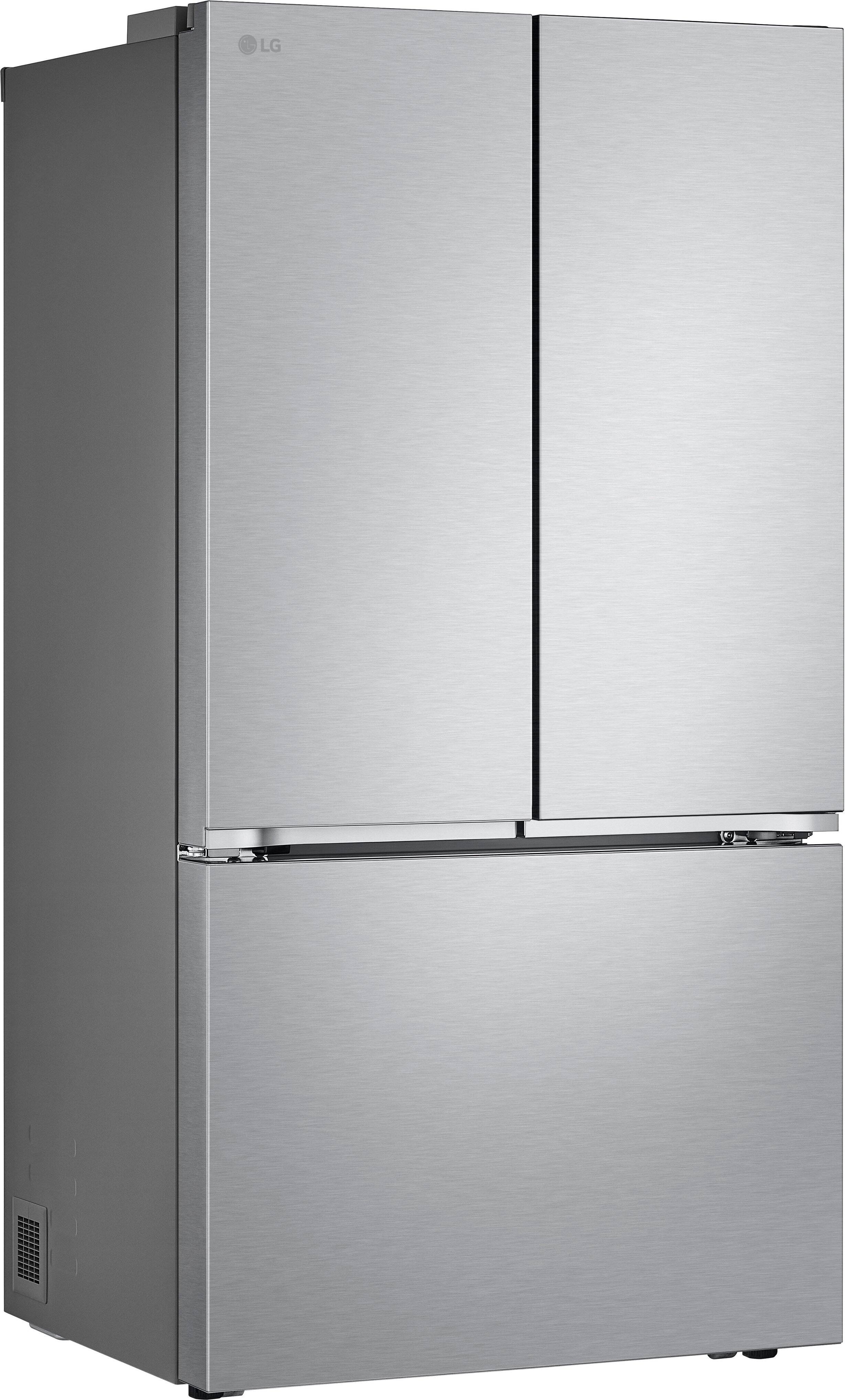 Back. LG - Counter-Depth MAX 25.1 Cu. Ft. French Door Smart Refrigerator with Zero Clearance Hinge System - PrintProof Stainless Steel.